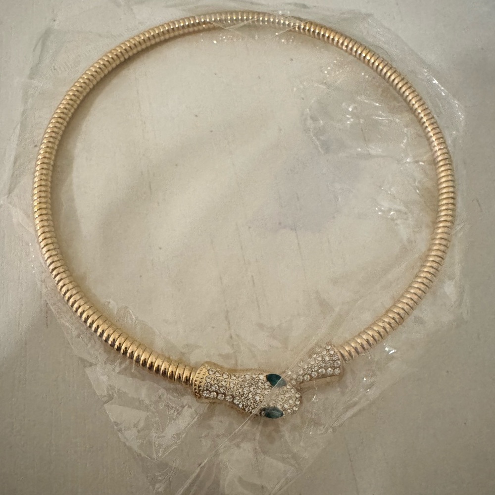 Elegant Gold Snake Necklace